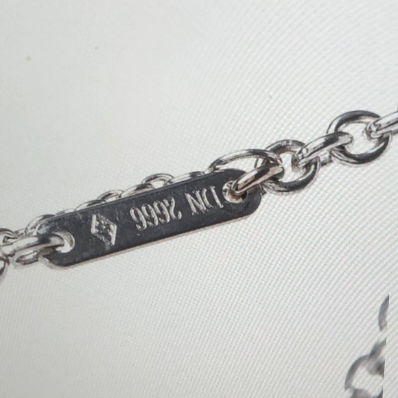 CARTIER 18K White Gold Diamond Heart Double C Pendant Necklace - Picture 5 of 12